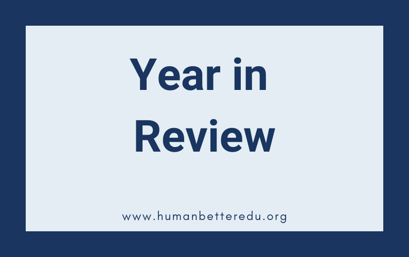 Blue blog header, Year in Review