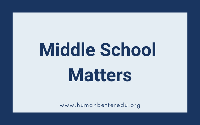 Blue blog header reading "middle school matters"